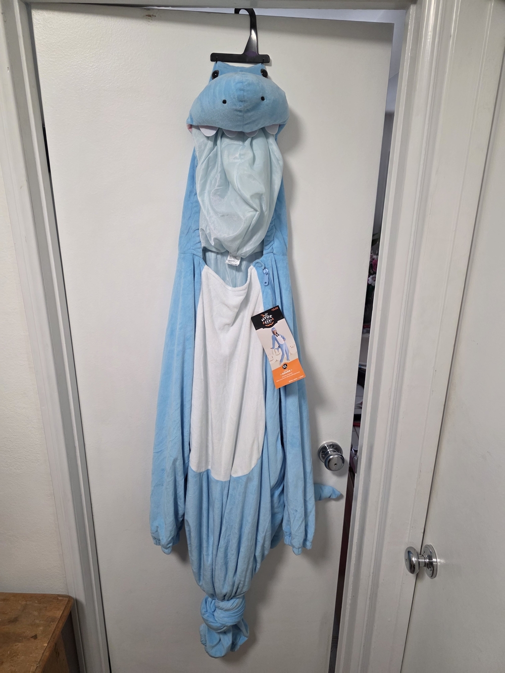 Blue Shark  Costume Onesie with Hood NEW